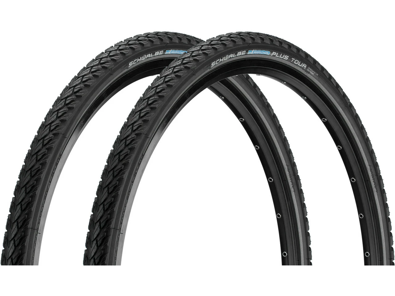 Schwalbe Set De 2 Pneus Rigides Marathon Plus Tour 28" 3 Schwalbe Set De 2 Pneus Rigides Marathon Plus Tour 28"