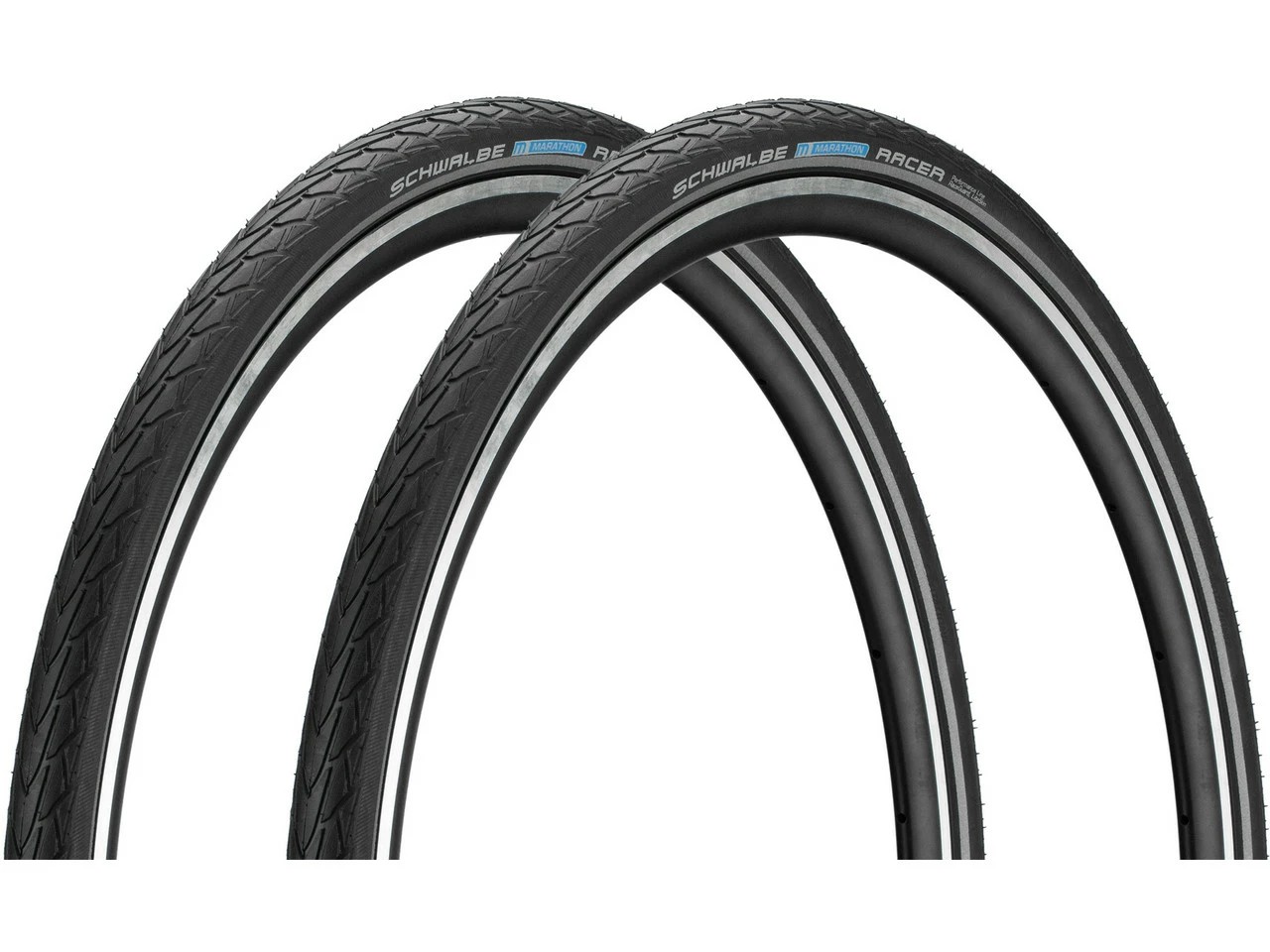 Schwalbe Set De 2 Pneus Rigides Marathon Racer 28" 3 Schwalbe Set De 2 Pneus Rigides Marathon Racer 28"